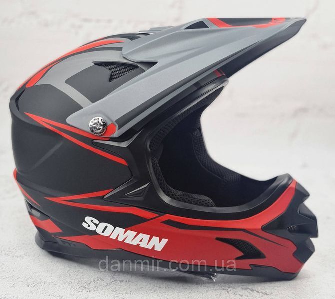 Мотошолом Ендуро SOMAN SM007S для мотокросу або квадроцикла + КОМПЛЕКТ у Подарунок (Окуляри, рукавиці, Балаклава) SM007S фото