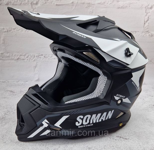 Мотошолом Ендуро SOMAN SM700S для мотокросу або квадроцикла + КОМПЛЕКТ у Подарунок (Окуляри, рукавиці, Балаклава) SM700S фото