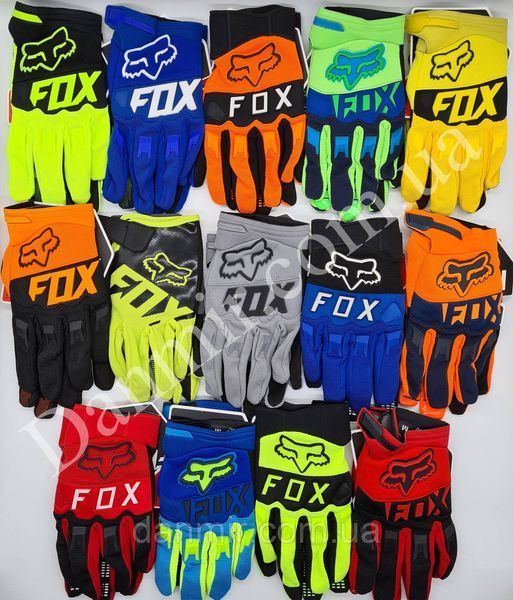 Мото рукавички. Вело, квадро, ендуро, крос рукавички FOX Жовті 1475436776 фото