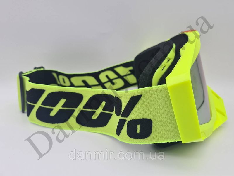 Кросові-ендуро окуляри (мотоокуляри) 100% MX GOGGLE MX003 для мото/вело/ATV&nbsp;Кислотно-Жовті MX003 фото