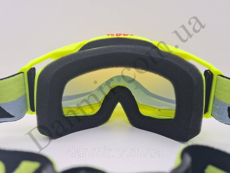 Кросові-ендуро окуляри (мотоокуляри) 100% MX GOGGLE MX008 для мото/вело/ATV Кислотно-Жовті MX008 фото