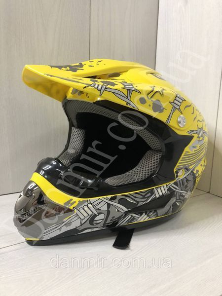 Мотошолом Ендуро Helmet Н027Ѕ + КОМПЛЕКТ у Подарунок (Окуляри, Рукавички, Балаклава) Н027 фото