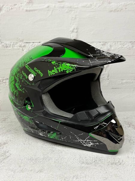Мотошолом Ендуро Helmet Н029 + КОМПЛЕКТ у Подарунок (Окуляри, Рукавички, Балаклава) H029S фото