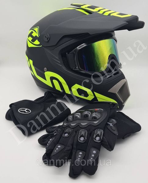 Мотошолом Ендуро H631 для мотокросу або квадроциклу + КОМПЛЕКТ у Подарунок (Окуляри, Рукавички, Балаклава) H631XL фото