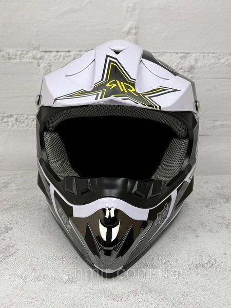 Мотошолом Ендуро Rockstar Н030L + КОМПЛЕКТ у Подарунок (Окуляри, Рукавички, Балаклава) H030L фото