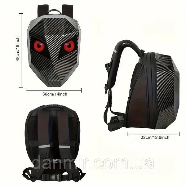 Рюкзак Sobi Pixel Moto Black із LED екраном Карбон RK1002 фото