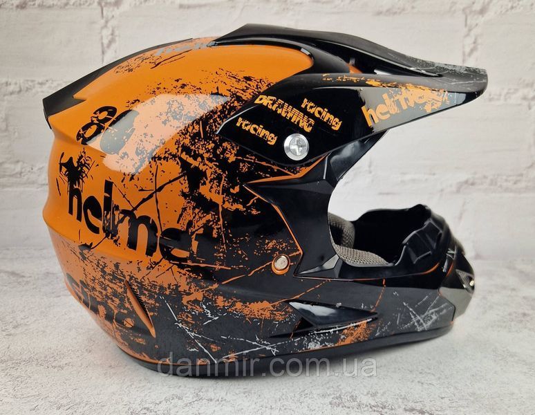 Мотошолом Ендуро Helmet Н003 + КОМПЛЕКТ у Подарунок (Окуляри, Рукавички, Балаклава) Розмір 55-56 см H003S фото