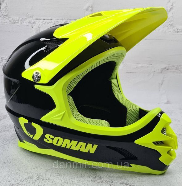 Мотошолом Ендуро SOMAN SM003S для мотокросу або квадроцикла + КОМПЛЕКТ у Подарунок (Окуляри, рукавиці, Балаклава) SM003S фото